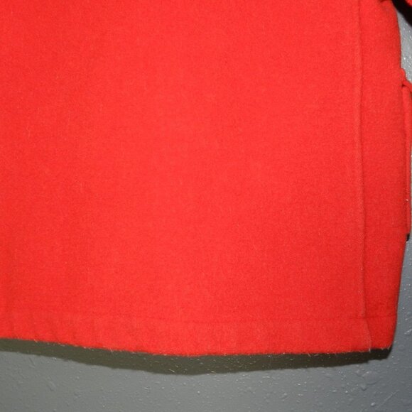 Les Petits Girls Red Button Down France Hooded Coat Size 15 Inch Pit To Pit - Picture 6 of 9